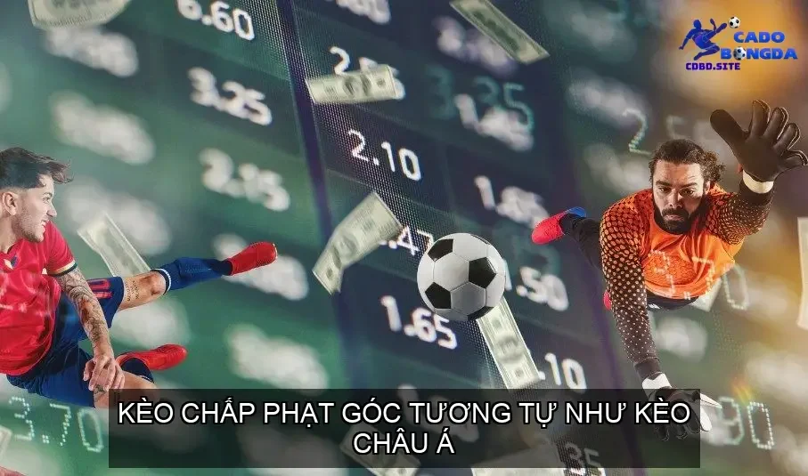 Kèo chấp phạt góc tương tự như kèo châu Á